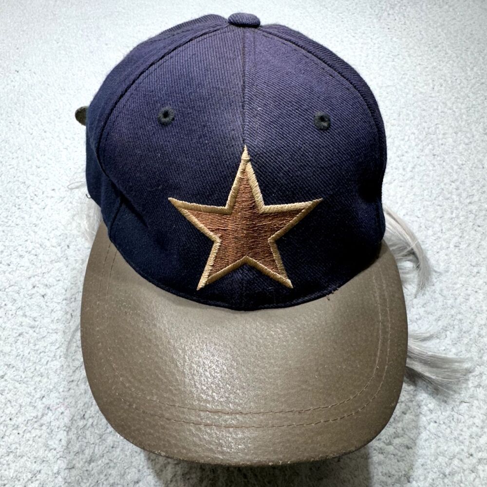 Vintage Dallas Cowboys Cap Hat Strap Back Blue Wool NFL Football American Needle